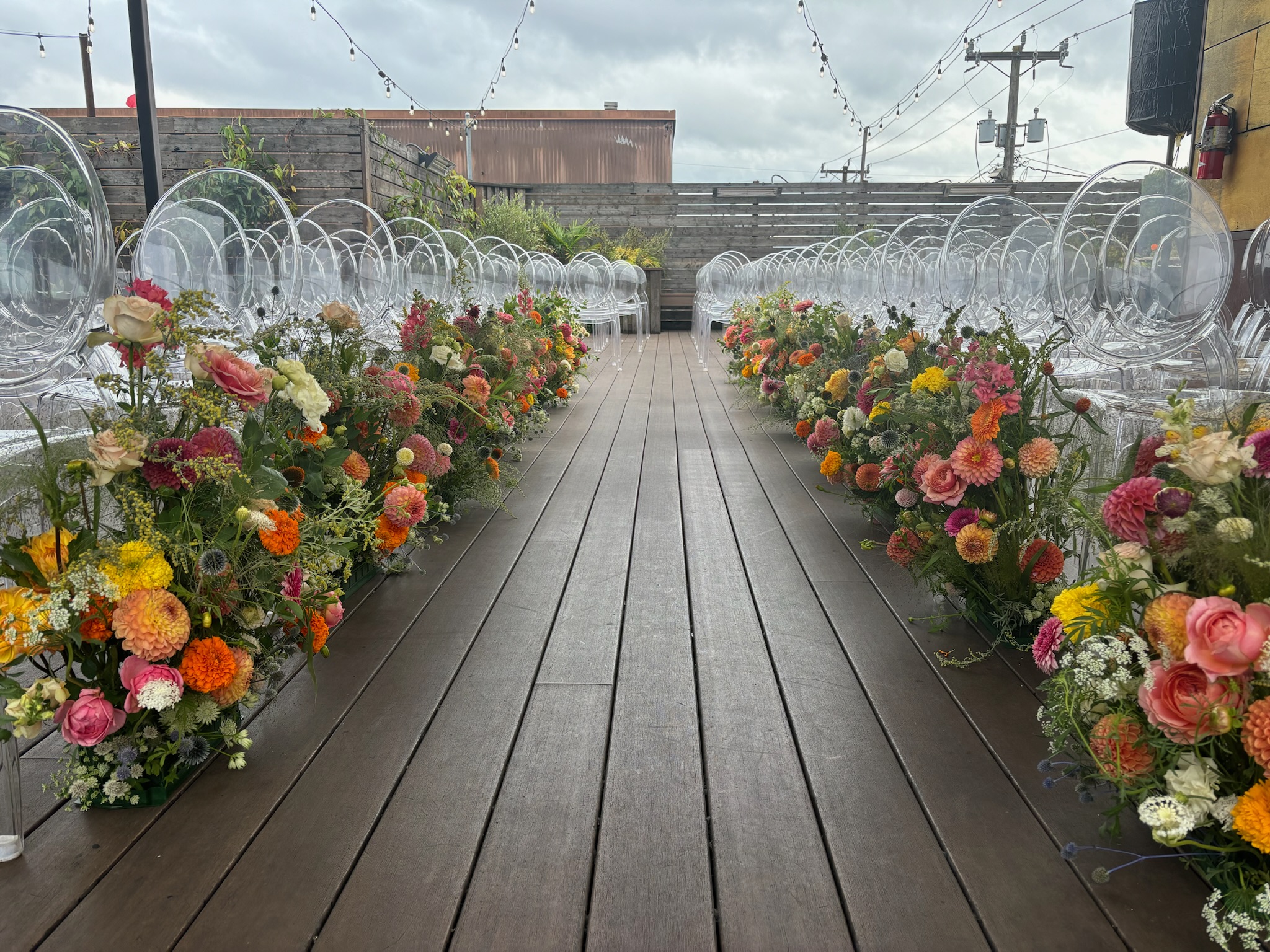 Whimsical hand-tied bridal bouquet